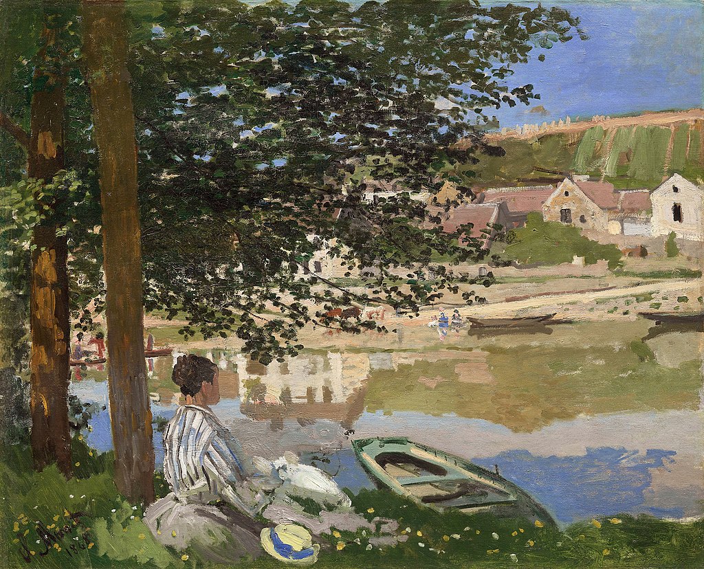 woman looking over a river is an image used to communicate a message